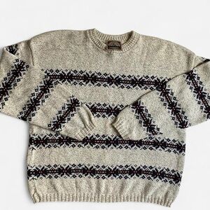 SOLDVintage cotton fair isle grandpa sweaterSOLD
